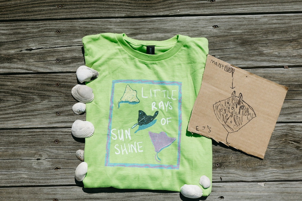 "Little Rays of Sunshine" Manta Ray Kids Tee