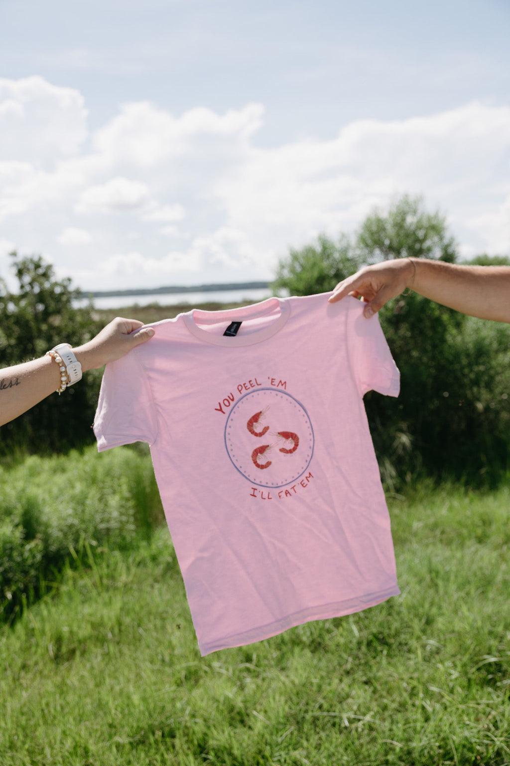 "You Peel 'Em I'll Eat 'Em" Shrimp- Kids Tee